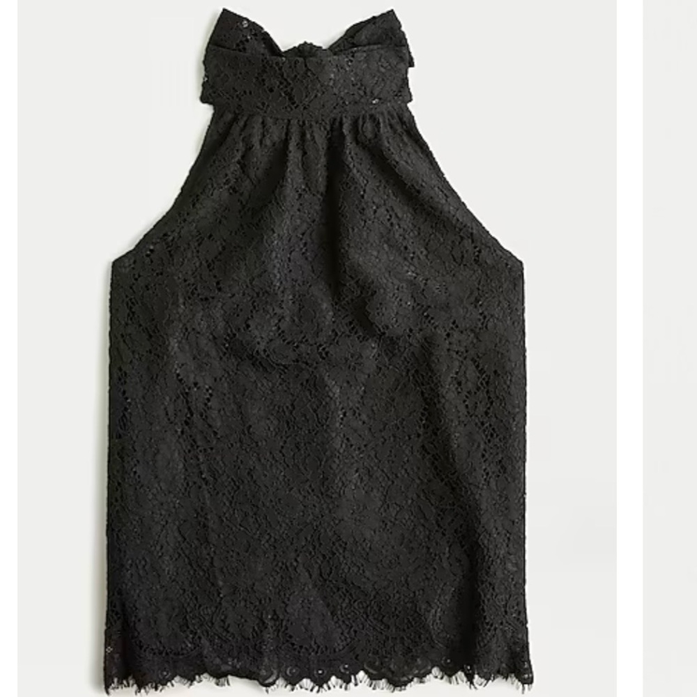 J. Crew Black Lace Halter Blouse - 3X